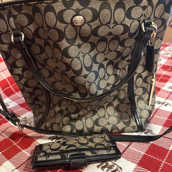 Coach Handbags - Black coach and wallet
